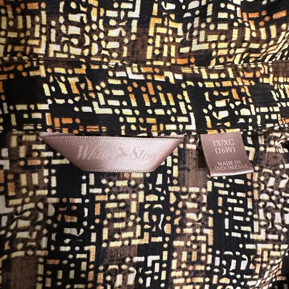 Beautiful Black Mix “ White Stag” 2Fer Blouse /Tank Combo - Picture 3 of 3